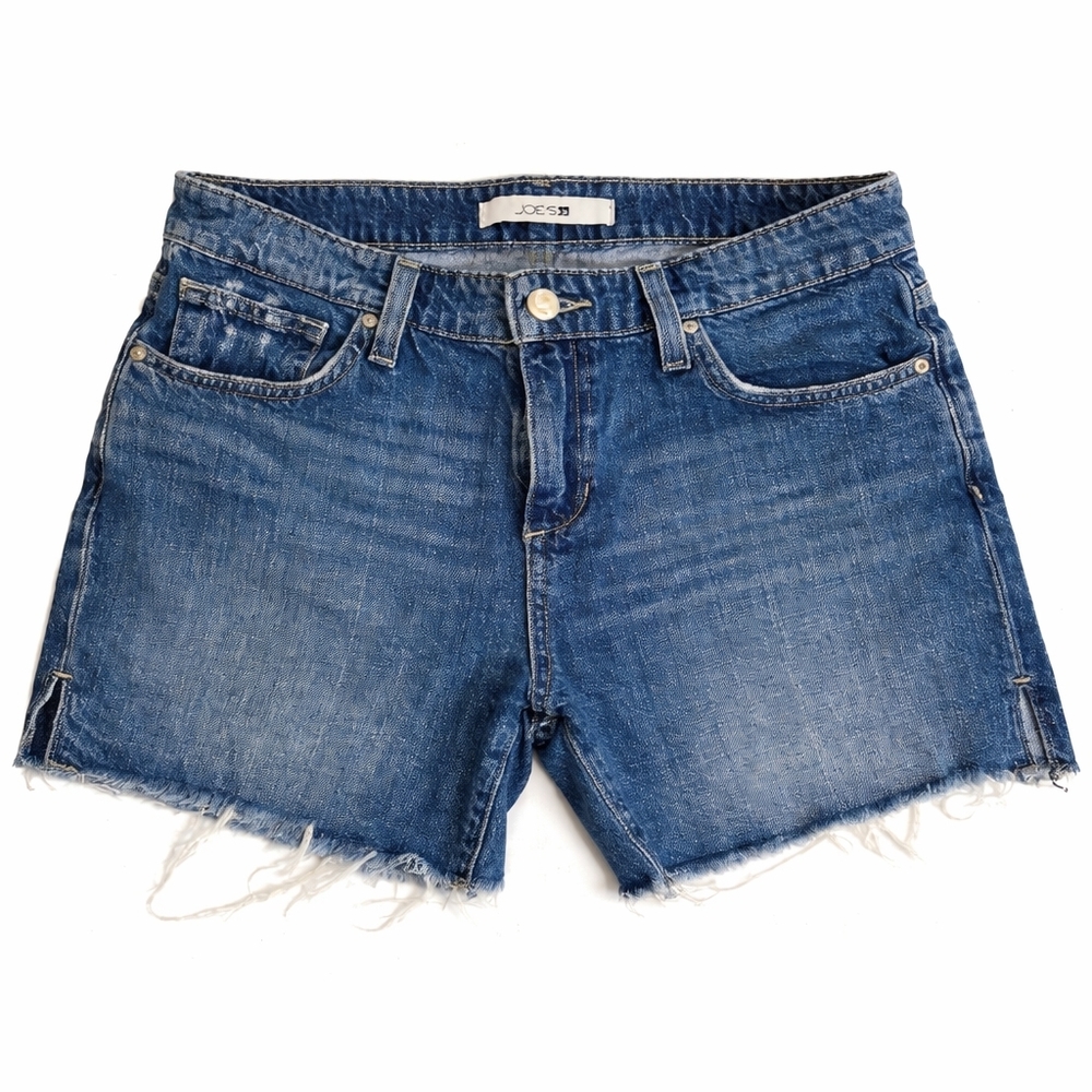 Joe’s Jeans Cut Off Denim Shorts Women’s 25 Raw Hem Mid Rise Blue Jean Shorts